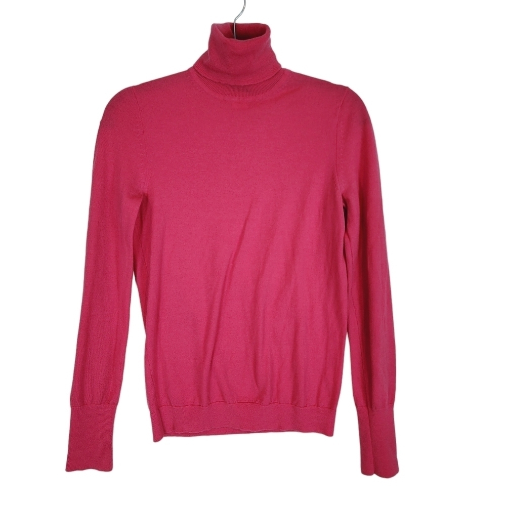 J. Crew Women's Summerweight Merino‎ Turtleneck Sweater Long Sleeve Light sz Md
